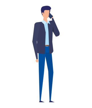 akıllı telefon kullanarak zarif genç işadamı