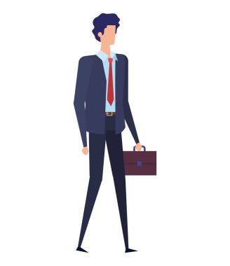 portföyü ile zarif genç işadamı