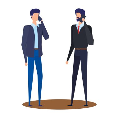 akıllı telefon kullanan zarif Genç İşadamları