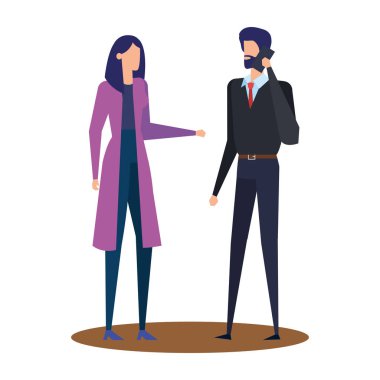 akıllı telefon kullanarak zarif genç iş çift