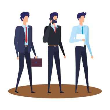 akıllı telefon kullanan zarif Genç İşadamları