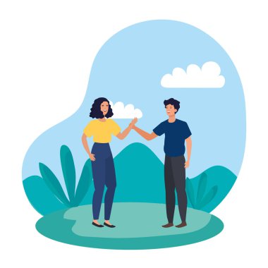 manzara genç aşıklar çift