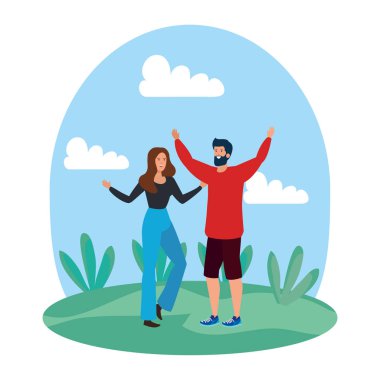 Genç aşıklar çift parkta kutluyor