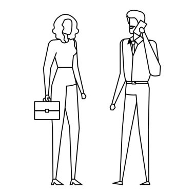 akıllı telefon kullanarak zarif genç iş çift