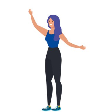 Mutlu genç kadın Avatar karakteri