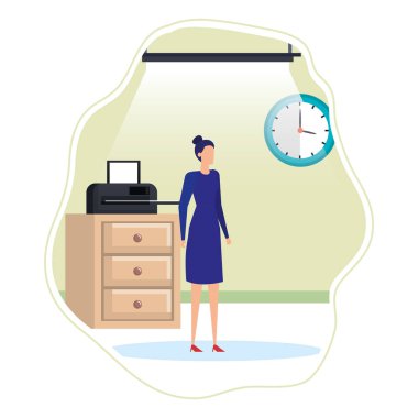 İşyeri karakterinde iş kadını