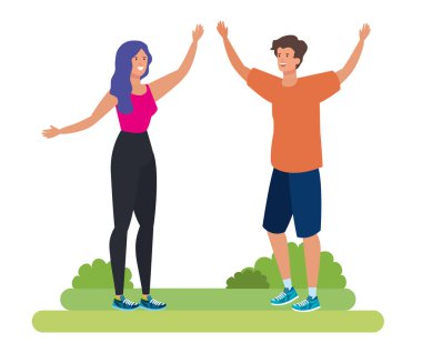 Kampta kutluyor genç aşıklar çift