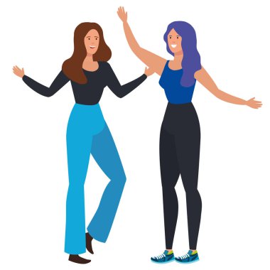 Genç kız arkadaşlar Avatars karakterler