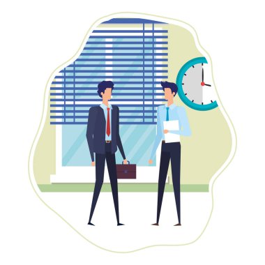 İşyeri karakterlerinin zarif işadamları