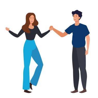 Genç aşıklar çift karakterler