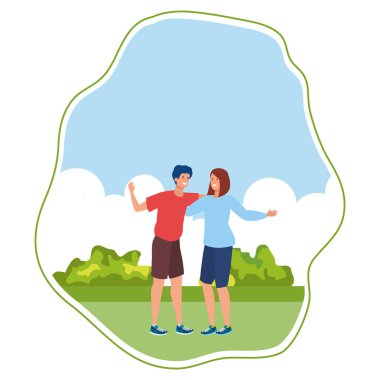 manzara genç aşıklar çift