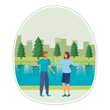 manzara genç aşıklar çift