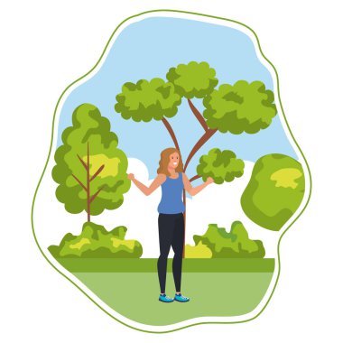 manzara mutlu genç kadın