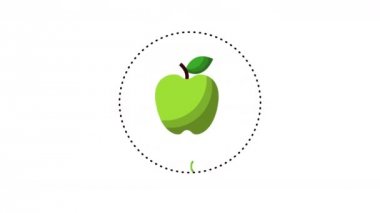 elma animasyonu ile sağlıklı yaşam tarzı