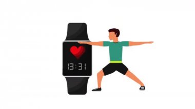 SmartWatch ve atlet ile sağlıklı yaşam