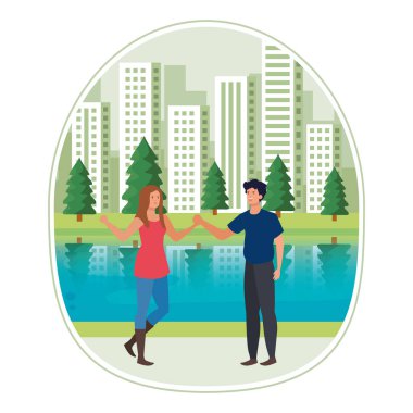 manzara genç aşıklar çift