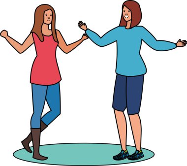 Genç kız arkadaşlar Avatars karakterler