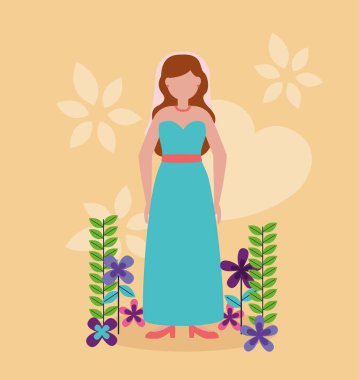 düz tasarım düğün insanlar görüntü