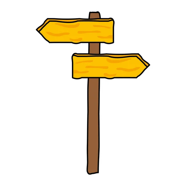 Dřevěný štítek s vodicím znamením — Stockový vektor