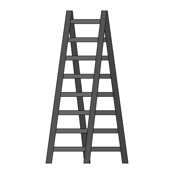 Escaleras icono aislado de madera — Vector de stock