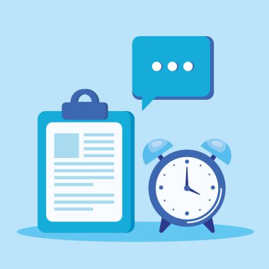 Alarm saati ve sohbet balonu ile panoya belge