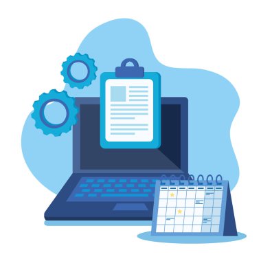 dizüstü bilgisayar teknolojisi ve vites ile takvim ile belge