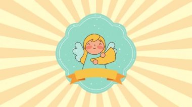 sevimli küçük melek MANGER karakter