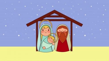 kararlı Manger karakterleri sevimli Kutsal Aile