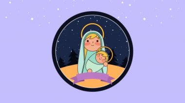 Meryem bakire ve İsa bebek Manger karakterleri