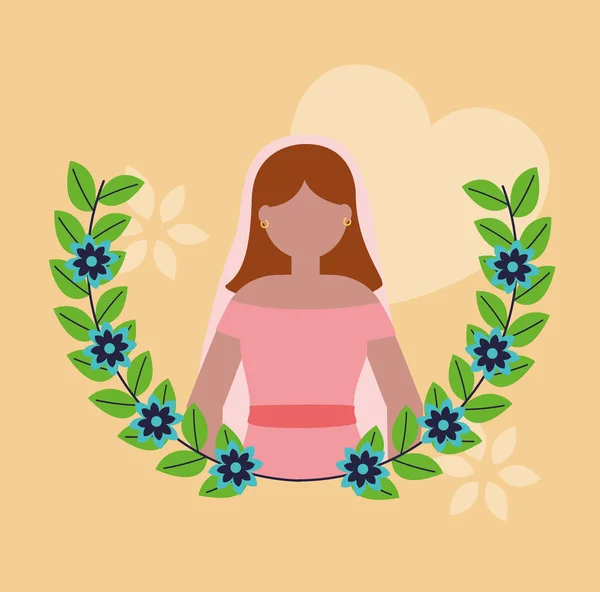 Imagen de personas de boda de diseño plano — Vector de stock