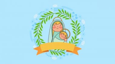 Meryem bakire ve İsa bebek Manger karakterleri