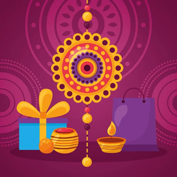 Boldog Raksha Bandhan ünnepe — Stock Vector