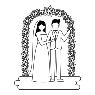 Gelin ve damat çiçek dekorasyon düğün