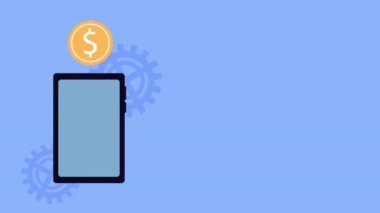 akıllı telefon animasyonu ile finansal ekonomi