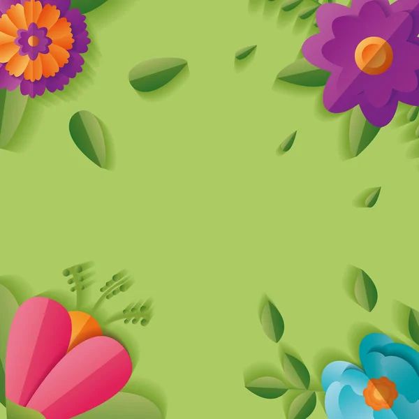 Flores decoración floral — Vector de stock