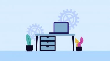 Danışma dizüstü bilgisayar ve lamba