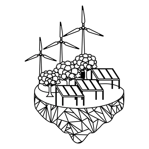 Concept écologique design plat — Image vectorielle