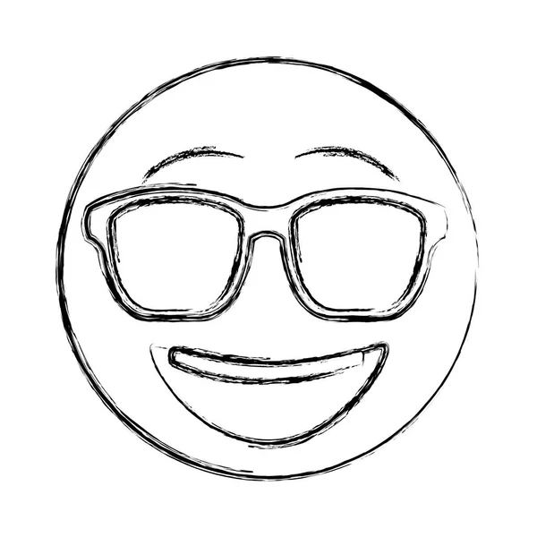 Face do emoticon do Smiley — Vetor de Stock