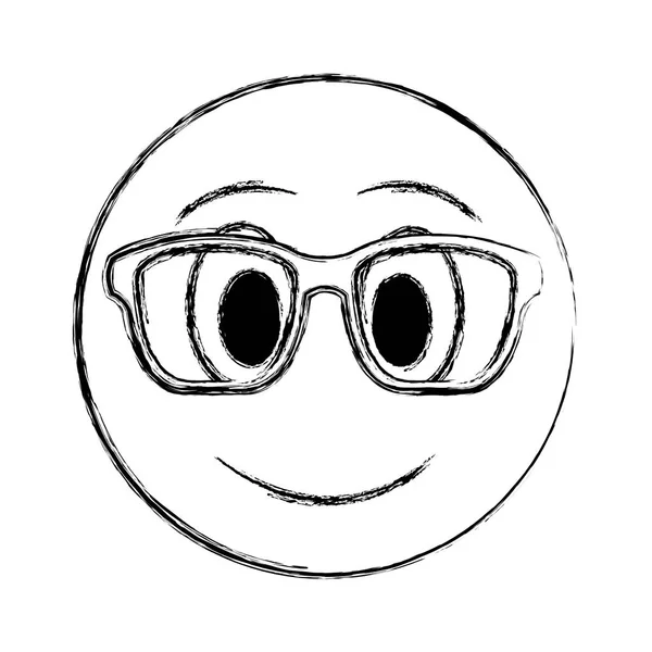 Cara emoticono sonriente — Archivo Imágenes Vectoriales