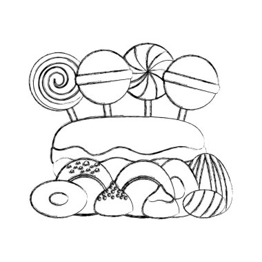 tatlı lolipop Makaron karamel çikolata bonbon doldurulmuş