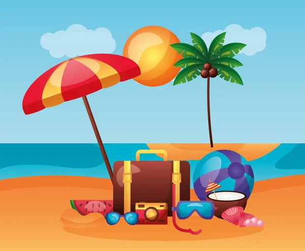 Vacaciones de verano — Vector de stock