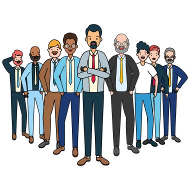 Grup insanlar erkekler çeşitlilik