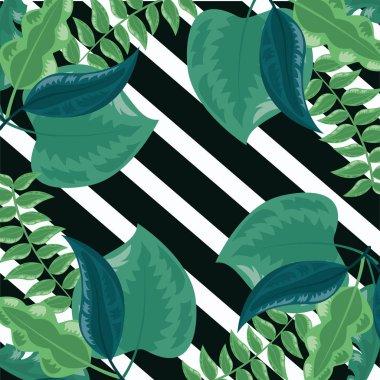 tropikal yaprakları koyu arka plan