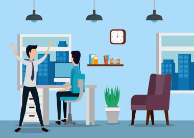 bilgisayar ve kitap veri ile işadamı ekip çalışması