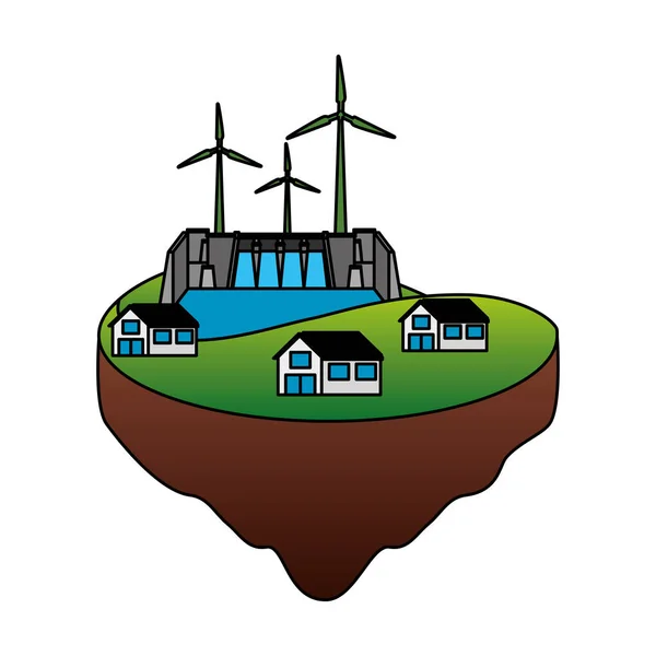 Concepto ecológico diseño plano — Archivo Imágenes Vectoriales