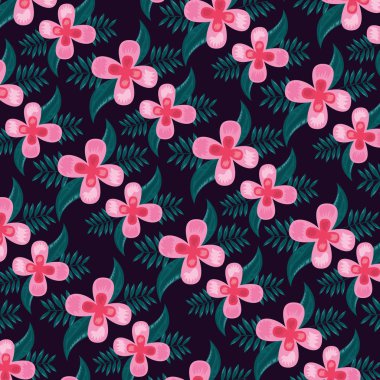 tropikal yaprakları koyu arka plan