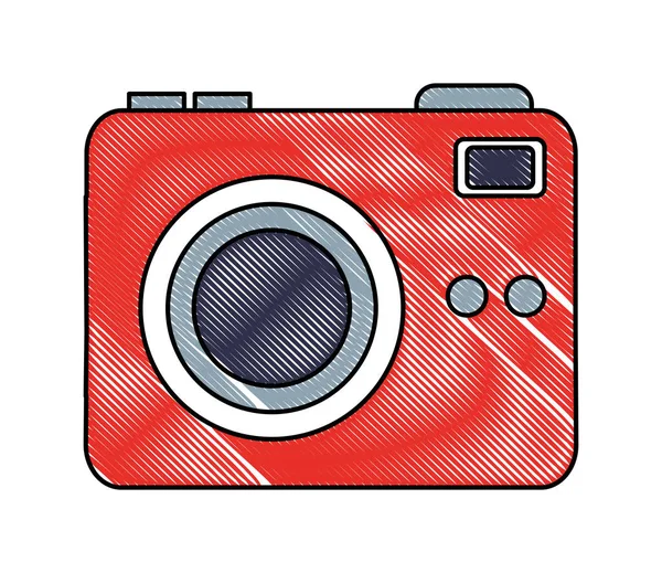 Câmera phtographic lente flash botão — Vetor de Stock