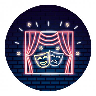 sinema Neon set simgeleri