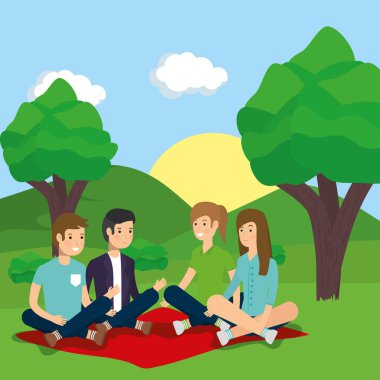 açık insanlar aktivite düz tasarım