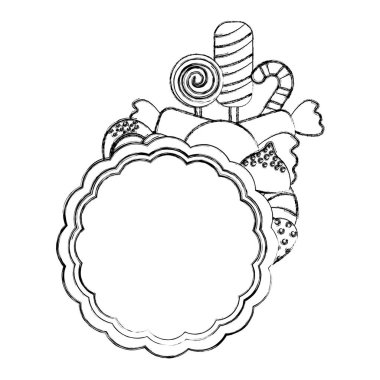 tatlı şekerler confetionery etiket şablonu